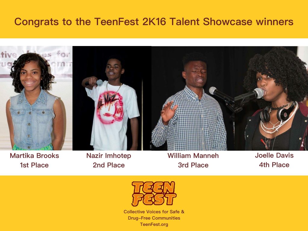 TeenFest 2K16 Winners yellow